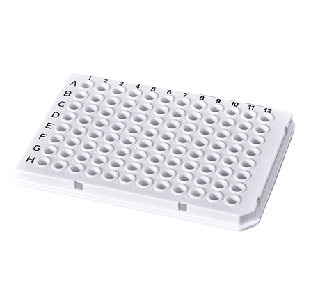 100ul 96孔PCR板，半裙边，乳白（适配仪器：ROCHE 96孔定量PCR仪器）